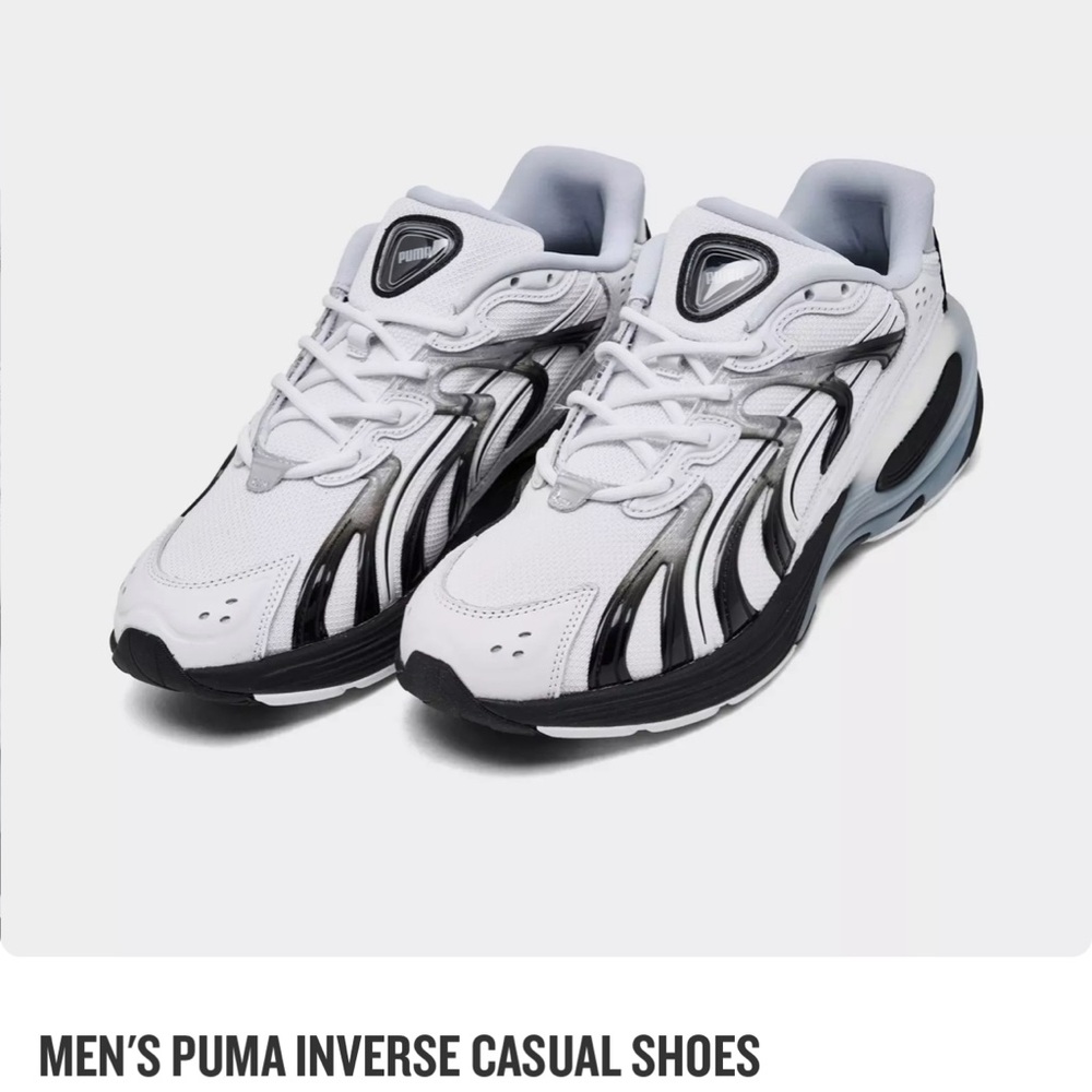 Puma White and Black Athletic Sneakers